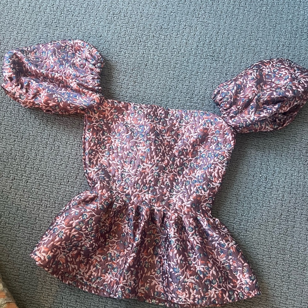 Floral Puff Sleeve Top